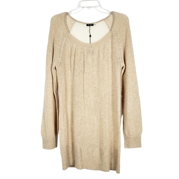 MAGASCHONI cashmere sweater tunic NWT tan melange - Picture 1 of 6